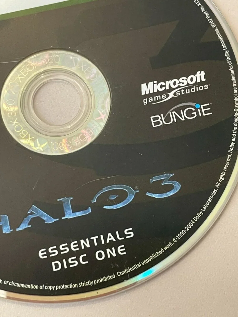 Xbox 360 Halo 3 Essentials Disc One 1 as is, untested
